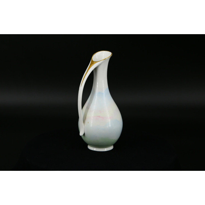 Jarra de porcelana Grethe Aaslid 1957 - Florero decorativo con pintura de pájaros a mano