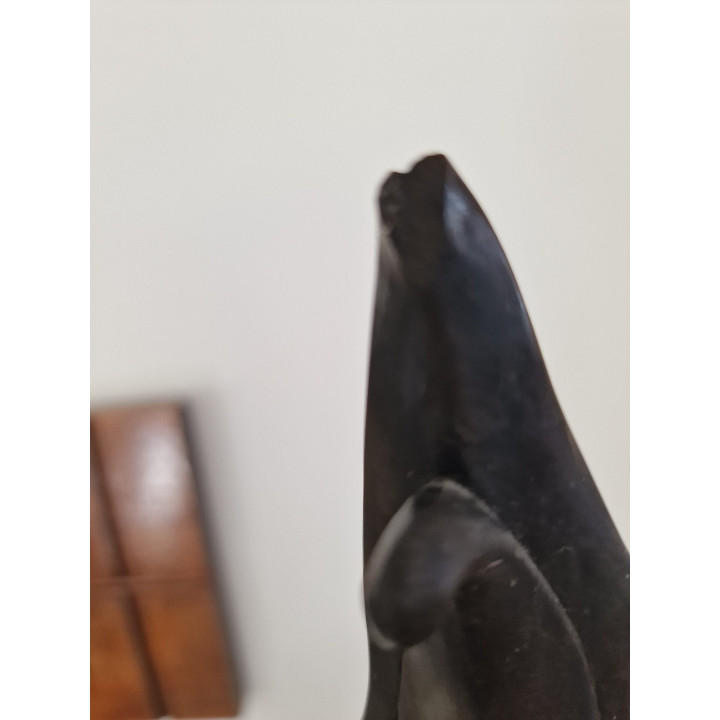 Estatua Perro Fu León Guardián Chino, Cerámica Turquesa Esmaltada, Escultura Asiática de Protección, Feng Shui Vintage