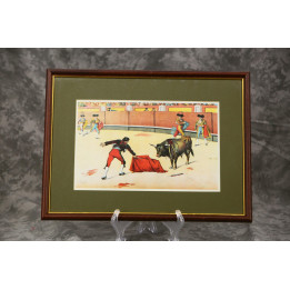 Quadro Toureio Vintage, Moldura R. Serrano Valência 1990