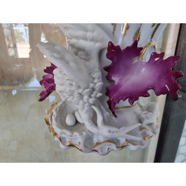 19th Century Vieux Paris Porcelain Dragon Vase