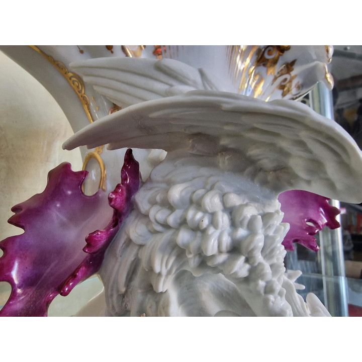 19th Century Vieux Paris Porcelain Dragon Vase
