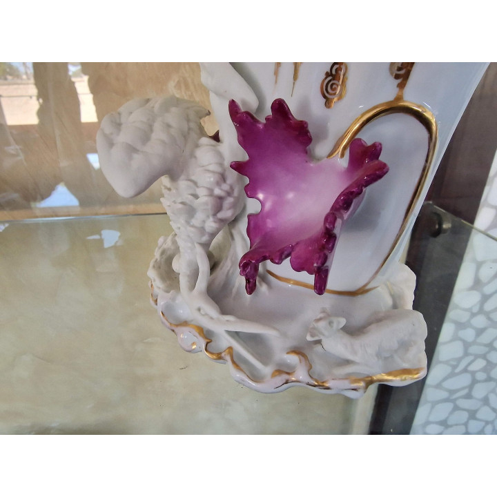Jarrón de Porcelana Vieux Paris del Siglo XIX