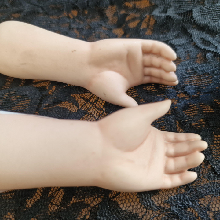 Set ledematen van biscuitporselein voor poppen (handen/voeten)