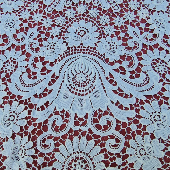 Vintage 1950s Handmade Needle Lace Round Tablecloth (80 cm)
