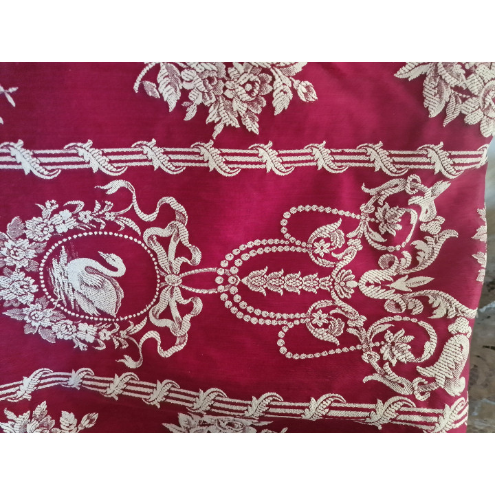 Tissu Damassé Vintage Espagnol Années 1950
