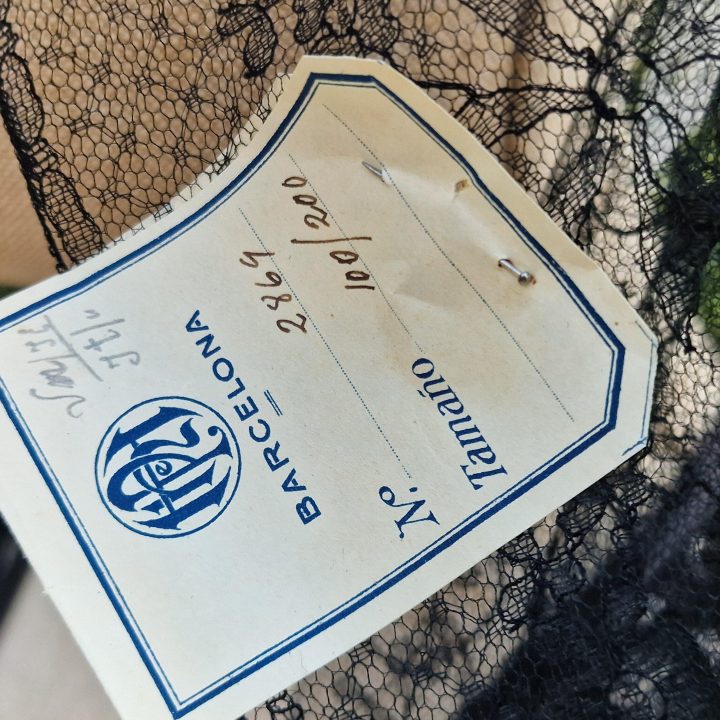 Mantilha Espanhola de Renda Preta - Anos 50