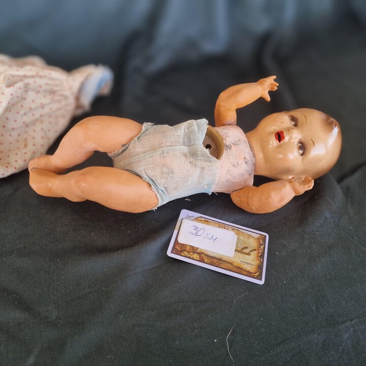 Vintage 1940s Composition Baby Doll for Restoration
