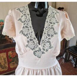 Camisón Vintage de los Años 60 | Azul y Blanco Talla XS