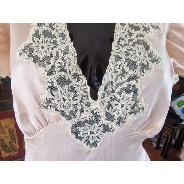 Camisola Vintage Anos 1960 | Azul e Branco Tamanho XS
