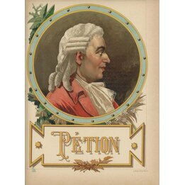 Antique Pétion de Villeneuve Lithograph by Felipe G Rojas Madrid c. 1900, French Revolution Portrait, Spanish Chromolithograph…