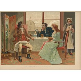 Litografía antigua de Camilo Desmoulins, Chocolates Amatller c. 1900, Escena de la Revolución Francesa, Cromolitografía español…