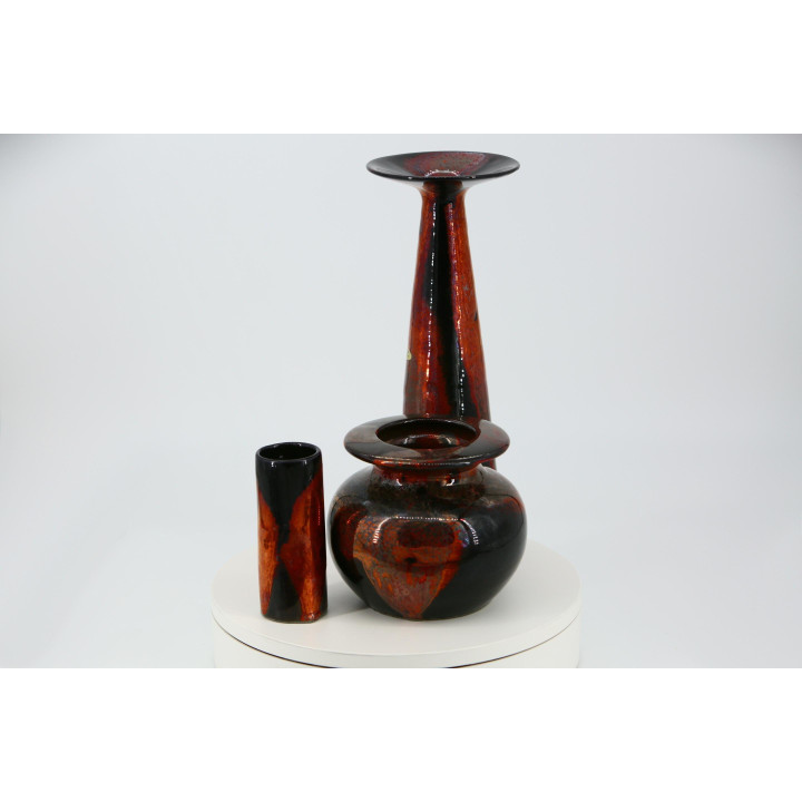 Conjunto de 3 jarras Otto Keramik Fat Lava, anos 70