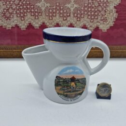 Mug de rasage Shaving Scuttle en porcelaine Great Yarmouth Venetian Waterways souvenir britannique des annees 1960