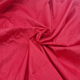 Vintage 1950s Red Dupioni Silk Fabric - Raw Shantung Silk Dressmaking Material, 80x110 cm Crimson Red Fabric Roll Cut for Haute…