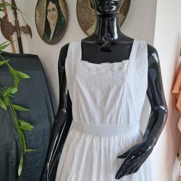 Ensemble Lingerie Ancienne Vintage, Années 1920 Batiste de Coton Blanc Brodé Main Combinaison et Pantalon Bouffant, Taille S M
