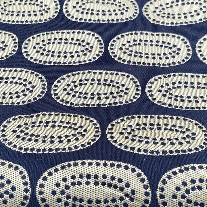 Vintage Cotton Viscose Fabric – Retro Geometric Mid-Century Design, Sewing Crafting Textile