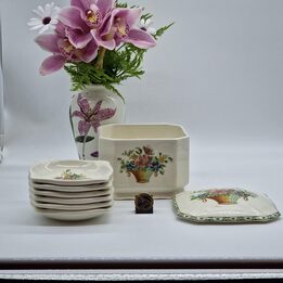 Zestaw 6 Ceramicznych Popielniczek La Cartuja de Sevilla Pickman lata 50.