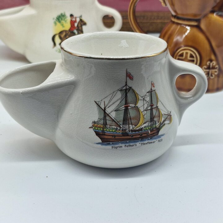 Kubek do golenia Royal Doulton Toby Jug, tygiel fryzjerski ze Staffordshire, vintage dzbanek figuralny z lat 30. XX wieku