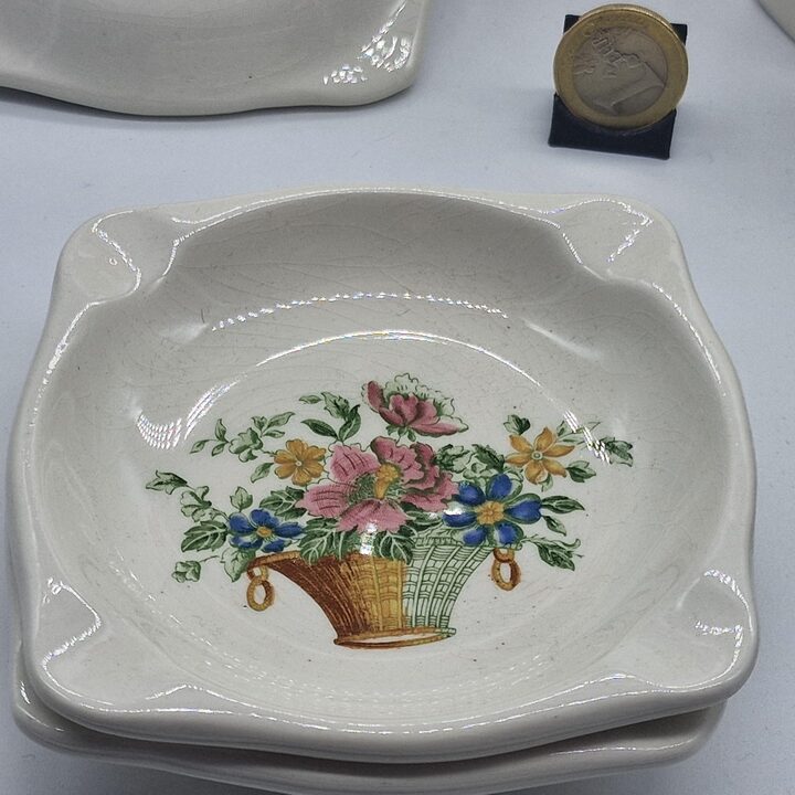 Zestaw 6 Ceramicznych Popielniczek La Cartuja de Sevilla Pickman lata 50.