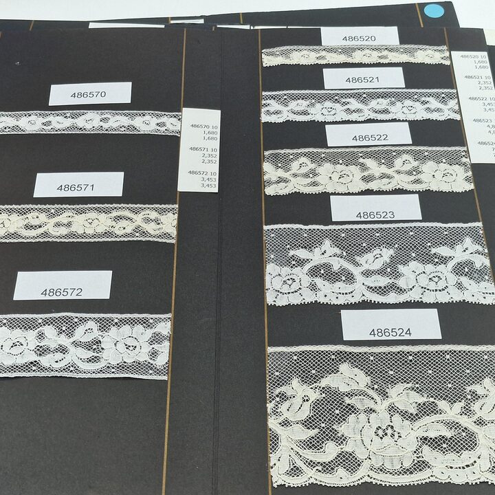 74 Vintage Spanish Lace Samples, 1990s Factory Archive Collection