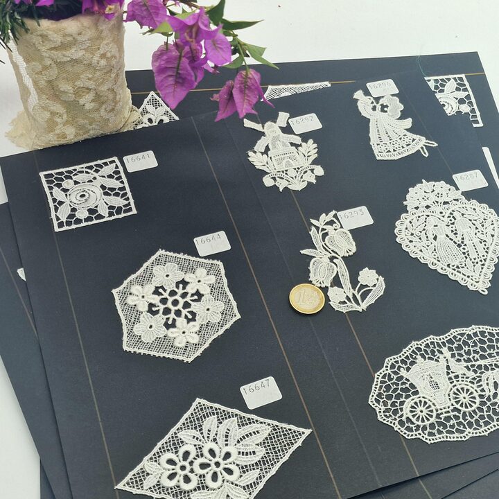Lot  24 White Lace Appliques  Motifs,5-10cm Curated Collection for Junk Journals, Slow Stitch,Doll Clothing Bridal Crafts Heart…