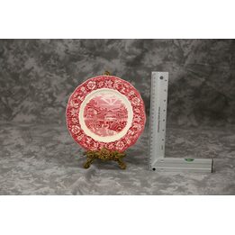 パリシー ポタリー 陶器 プレート ヴィンテージ 装飾皿 テムズ川の風景 イギリス 20cm 1950年代