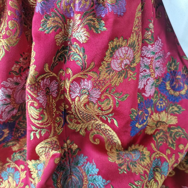 Vintage Fallera Kleid, Spanische Regionaltracht 5-teiliges Set Rote Seide Brokat Madchen 2-3 Jahre - Traditionelle Festkleidung