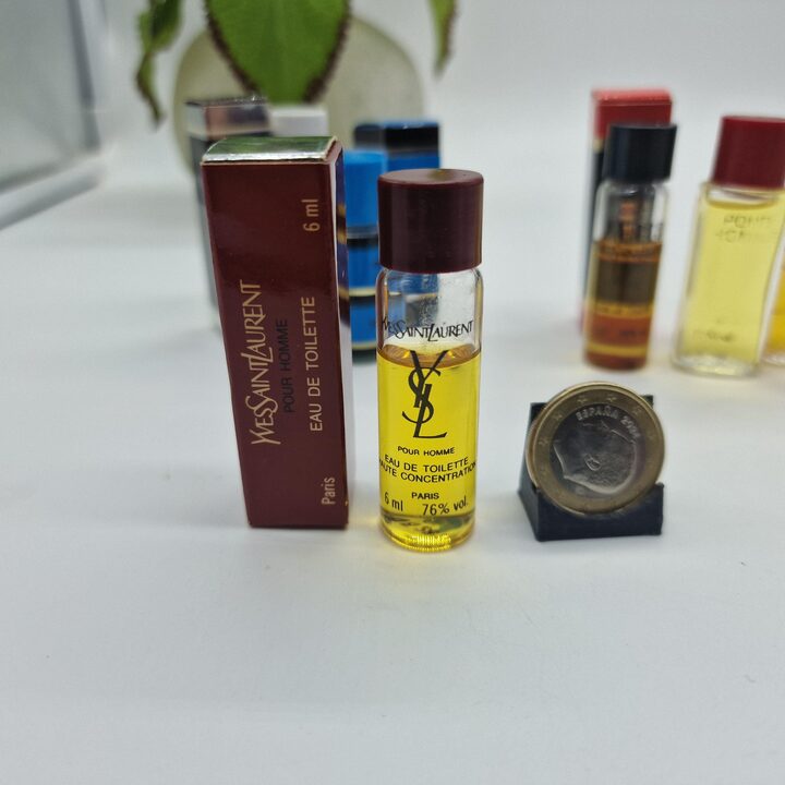 ヴィンテージ ミニ香水ボトル 7点セット - イヴサンローラン YSL シャンパーニュ オピウム パリ クーロス - 1990年代 レア 希少 コレクション用 ミニチュア香水