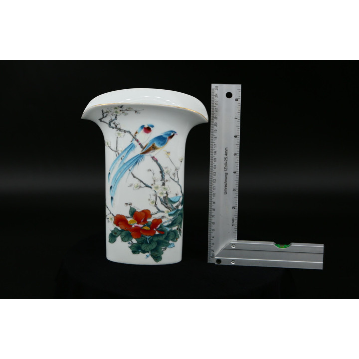 Jarrón Hutschenreuther Porcelana Chinoiserie 1970