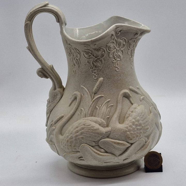 Jarra Cisnes Fife Pottery 1852 | Antiguidade