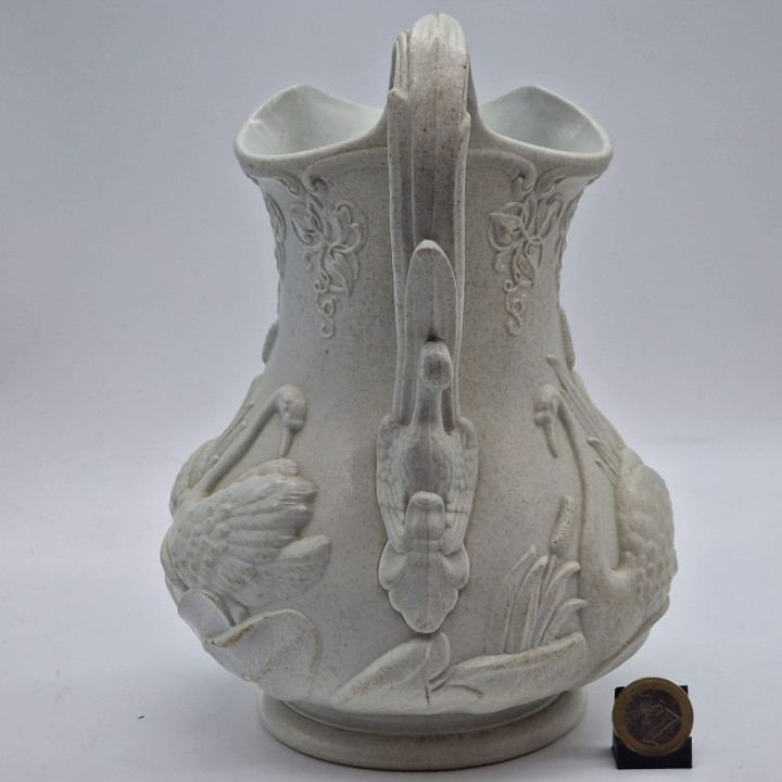 Jarra Cisnes Fife Pottery 1852 | Antiguidade