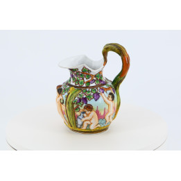 Vintage Capodimonte Style Italian Ceramic Pitcher - 1950s
