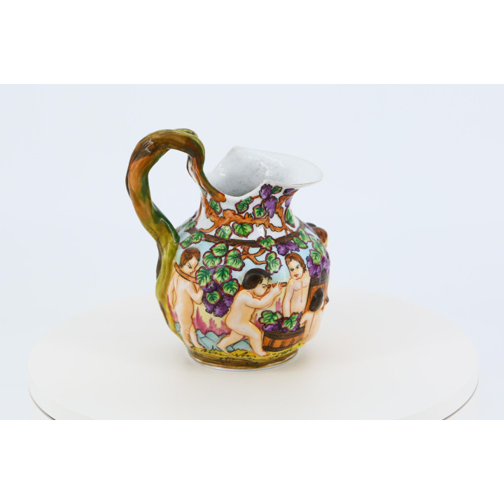 Italienischer Keramikkrug im Capodimonte-Stil - 1950er