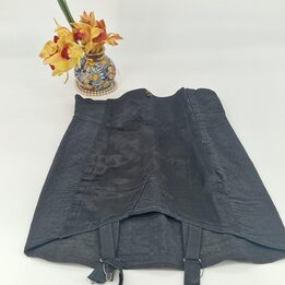 Vintage Vestal Czarny Pas Gorsetowy z Podwiązkami Połowa XX Wieku Bielizna Modelująca Rozmiar 64