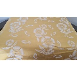 Tela jacquard vintage por metro - Tapicería y cortinas con motivo floral de mediados de siglo, España, 120 cm de ancho