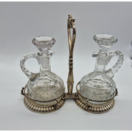 Jarrón Art Déco de Cristal Opalino Azul, Francia 1930