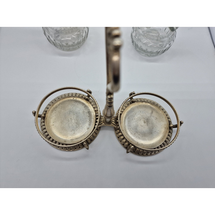 Jarra Art Déco em Vidro Opalino Azul, França anos 30