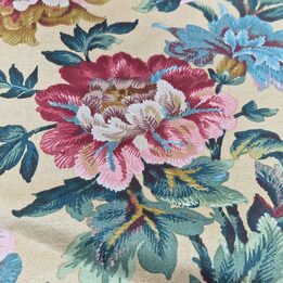 Tela de Algodón Vintage 140x200cm Diseño Floral Peonía 820-28645