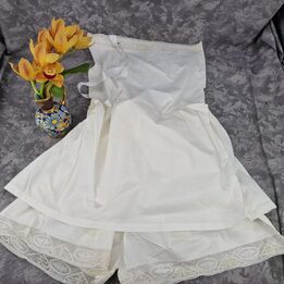 Set Lingerie Fine Cotone Art Déco con Pizzo e Ricamo, Monogramma MQ, Anni '20