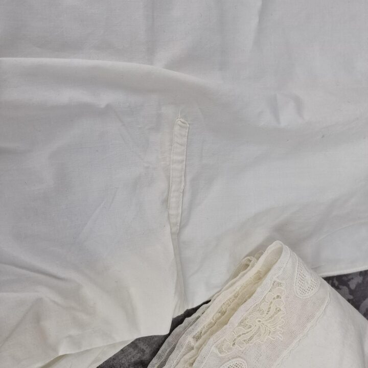 Zestaw Fine Cotton Lingerie Art Deco z Koronką i Haftem, Monogram MQ, Lata 20.