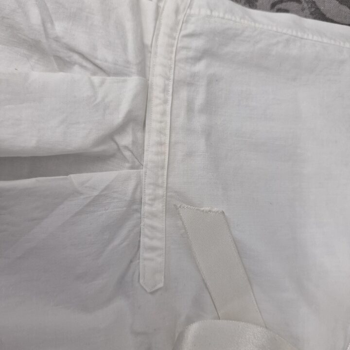 Conjunto de Lingerie Fina de Algodão Art Decó Vintage com Monograma MQ & Renda, Anos 1920