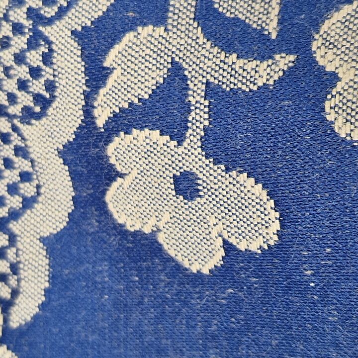 Vintage Spanischer Baumwoll Jacquard Stoff Mitte 20 Jhd 160 cm Breit