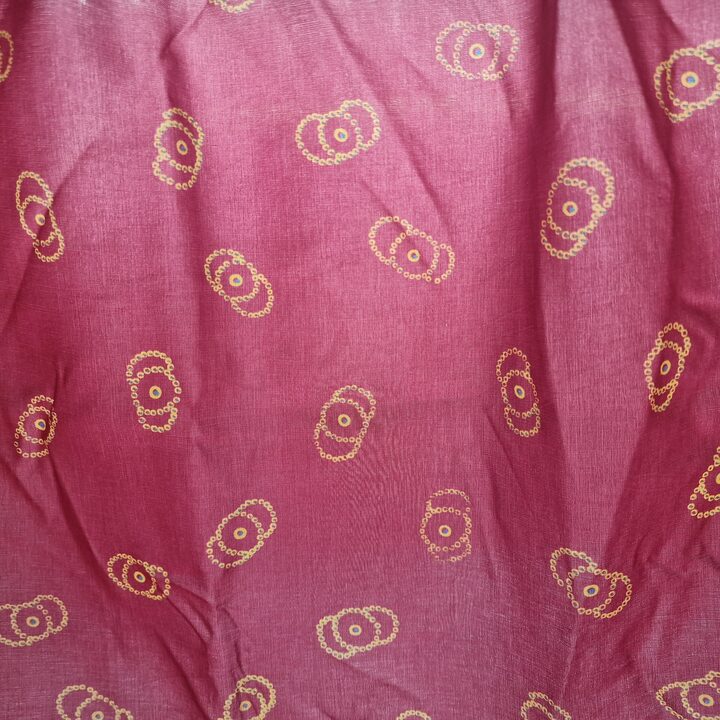 Vintage Viscose Stof Jaren 40 50 Bordeaux Geometrisch 85x300 cm