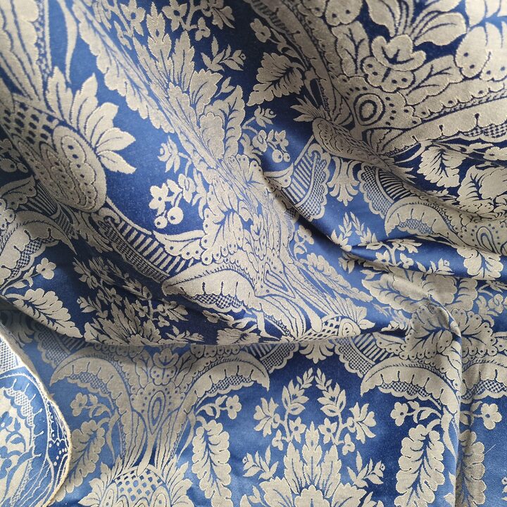 Vintage Spanischer Baumwoll Jacquard Stoff Mitte 20 Jhd 160 cm Breit