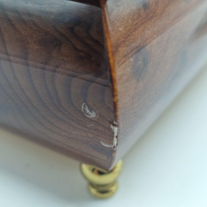 Sorrento Muziekdoos Vintage Houten Sieradendoos met Intarsia Bloemen Italiaanse Muziekdoos Melodie O Sole Mio Jaren 1980