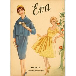 Magazyn Mody Eva z 1959 r., Hiszpański Katalog Krawiecki, Academia AEI San Sebastian, Ilustracje Mid-Century