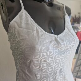 Komplet Bielizny Vintage z Jedwabiu Naturalnego Lata 80 Globus Lingerie, Koszulka i Szorty Żakardowe Lodowy Błękit, Rozmiar S
