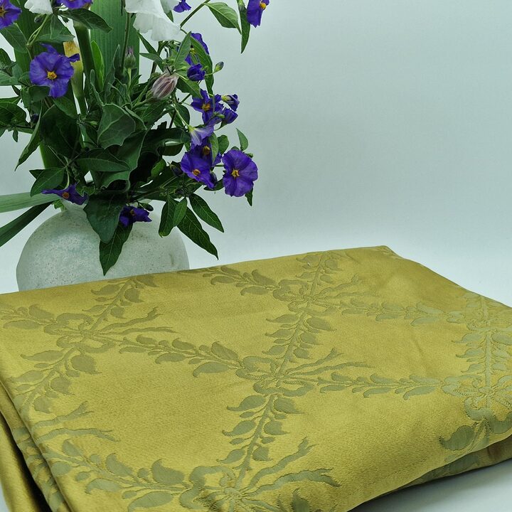 19th Century Valencian Silk Damask Fabric - Two Antique Panels