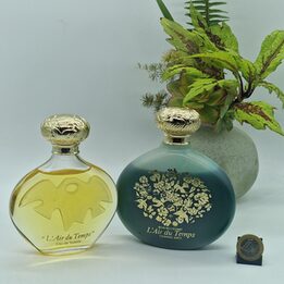 Coffret Vintage Nina Ricci L'Air du Temps, Eau de Toilette 100ml Flacon Lalique et Bain Moussant 200ml, Annees 1980
