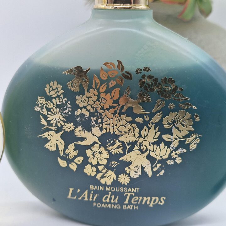Винтажный набор Nina Ricci L'Air du Temps, Туалетная вода 100мл во флаконе Lalique и Пена для ванны 200мл, 1980-е годы